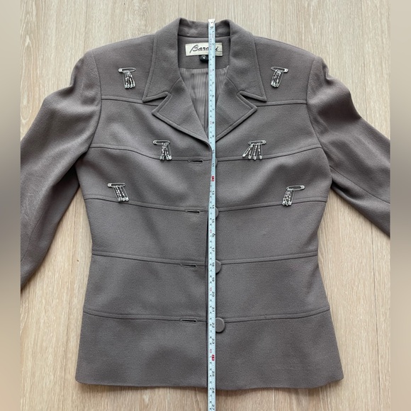 Barami Wool Embellished Buttoned Fitter Blazer Size Small - Picture 9 of 13